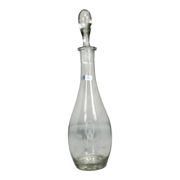 Toscany Hand Blown Glass Decanter w/ Stopper Large 16" Made in Romania EUC - Picture 1 of 7